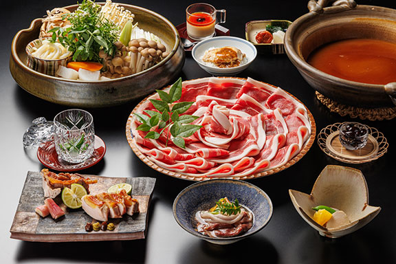 ビエ料理＋ぼたん鍋コース